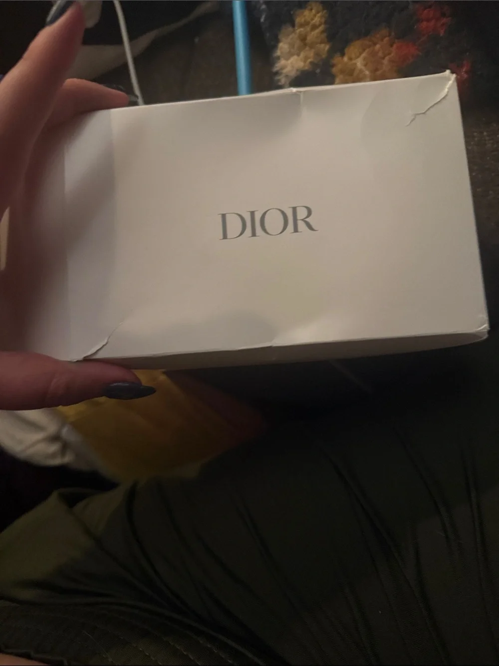 New in box Dior denim cosmetic pouch